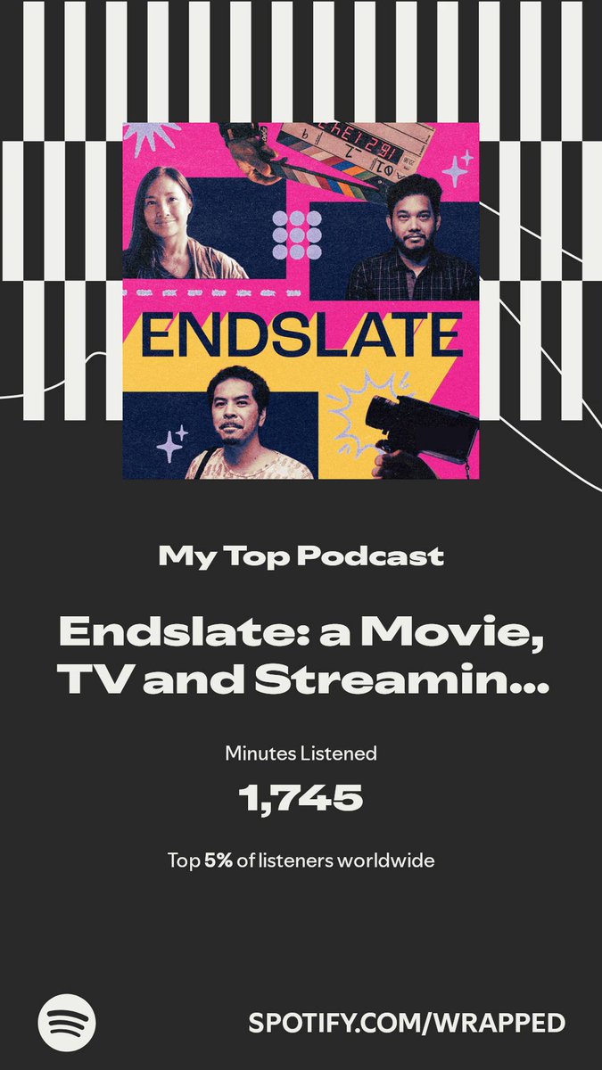 Caloytwit's tweet photo. Endslate: a Movie, TV and Streaming Podcast got my top spot. More in my #SpotifyWrapped. 
https://t.co/V6L4HCL0te https://t.co/q6OGR29TWP