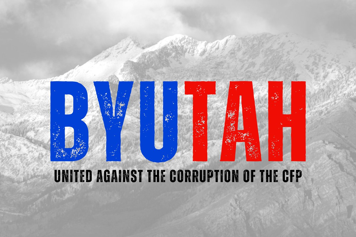 FiredUpCoug's tweet photo. As Utahns, our state’s top football programs, BYU and Utah, have been grossly under ranked due to media bias.

I’m calling for a pause in the greatest rivalry in college sports.

Let's stand together, red and blue, to call out the corruption of the CFP.

Will you stand with me? https://t.co/fmxexuH9UK