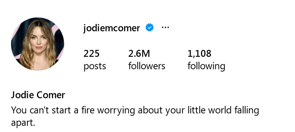 Jodie changed her pfp

she liked this look