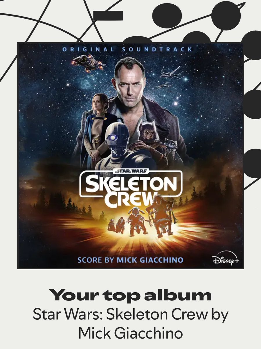 maggieofthetown's tweet image. My top album being @starwars #SkeletonCrew absolutely checks out. @MickGiacchino created an absolute banger of a score 🔥