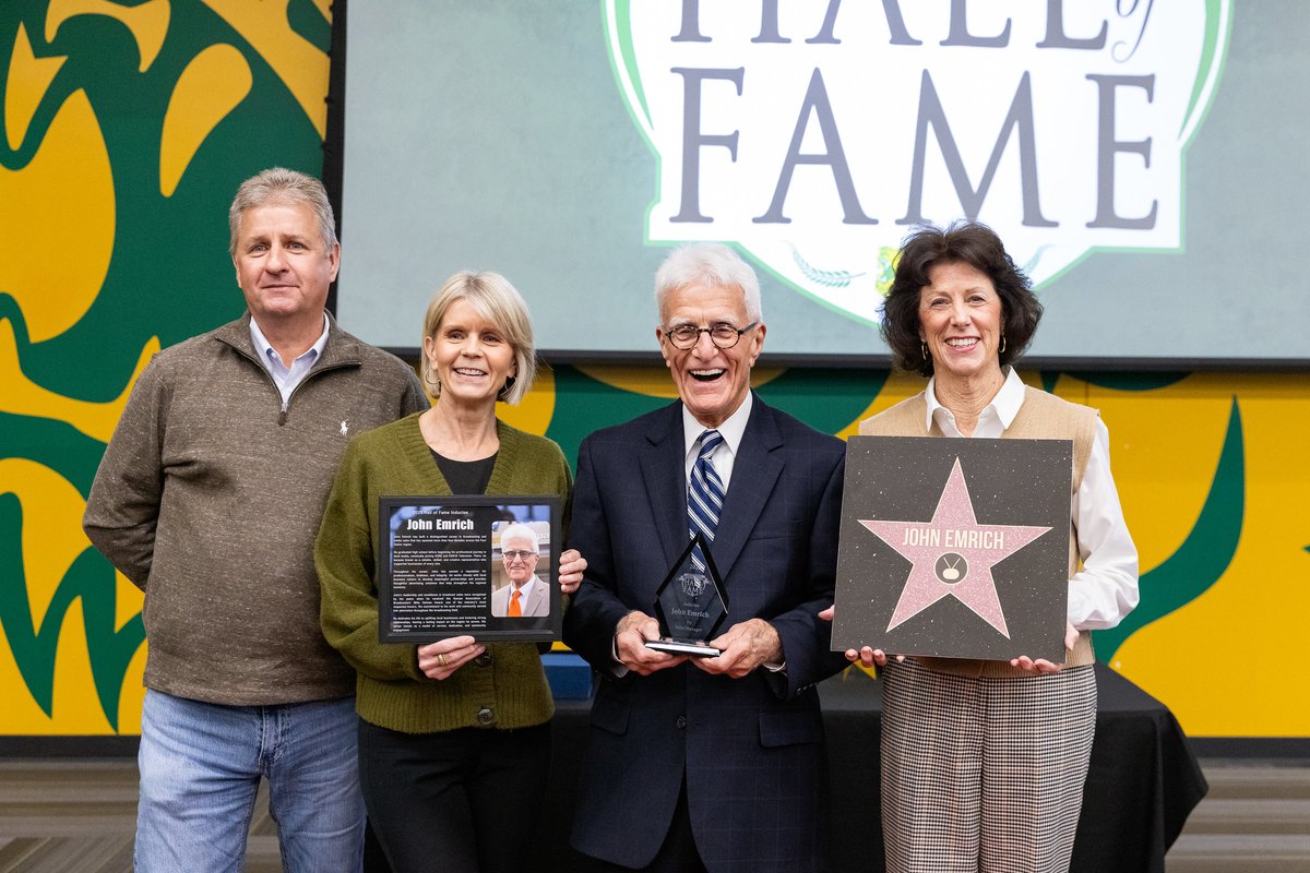Three media professionals were inducted into the Missouri Southern State University  Regional Media Hall of Fame! Among them was John Emrich, ’64, honored for over 40 years in broadcasting and sales across the Four-State Area. Congrats, John, on this incredible achievement! #MSSU