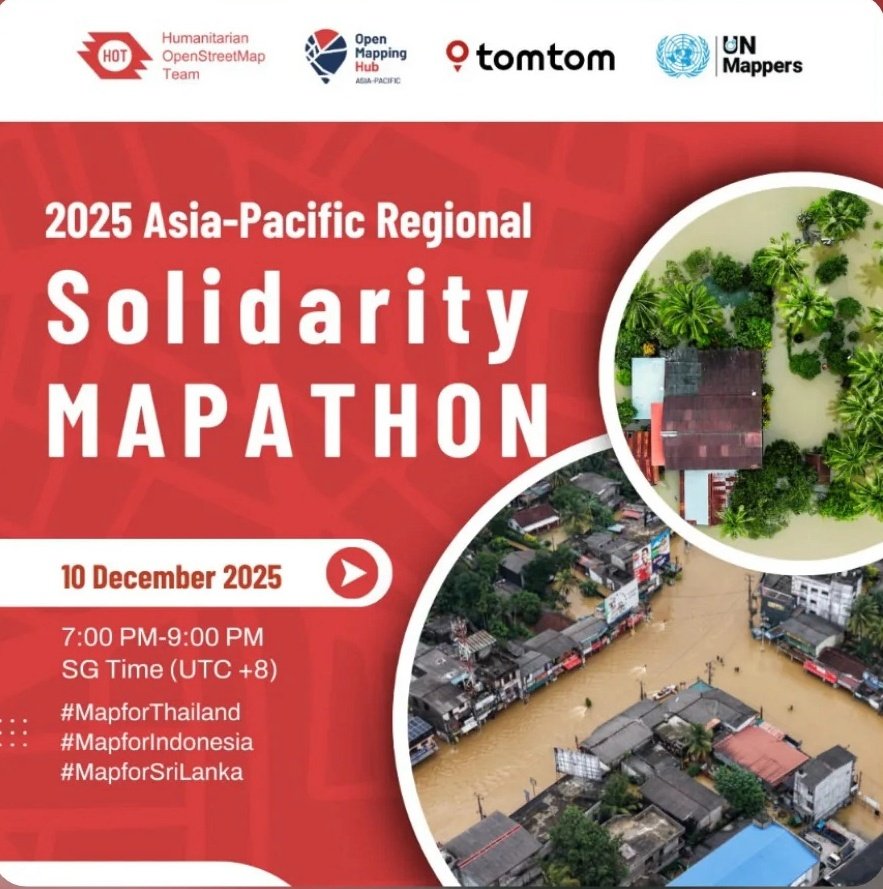 kafir_introver's tweet image. Update from this, HOT-OSM, Open Mapping Hub Asia-Pacific, TomTon, and UN Mappers collaborate together for solidarity mapathon (using HOT-OSM too)

Share and contribute together for fellow SEAmappers and public! Sign in at tr.ee/_ivoTr0P2F

#MappersForImpact