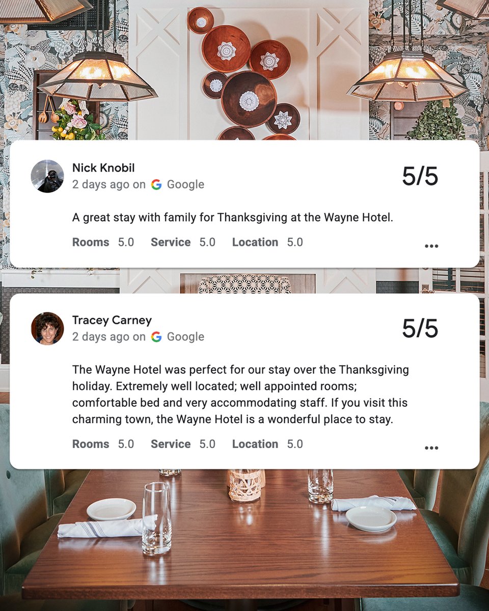 WayneHotel's tweet photo. A big THANK YOU to all our Thanksgiving guests! We are so glad we could be part of your holiday.🙏 https://t.co/WBamHwv9y4