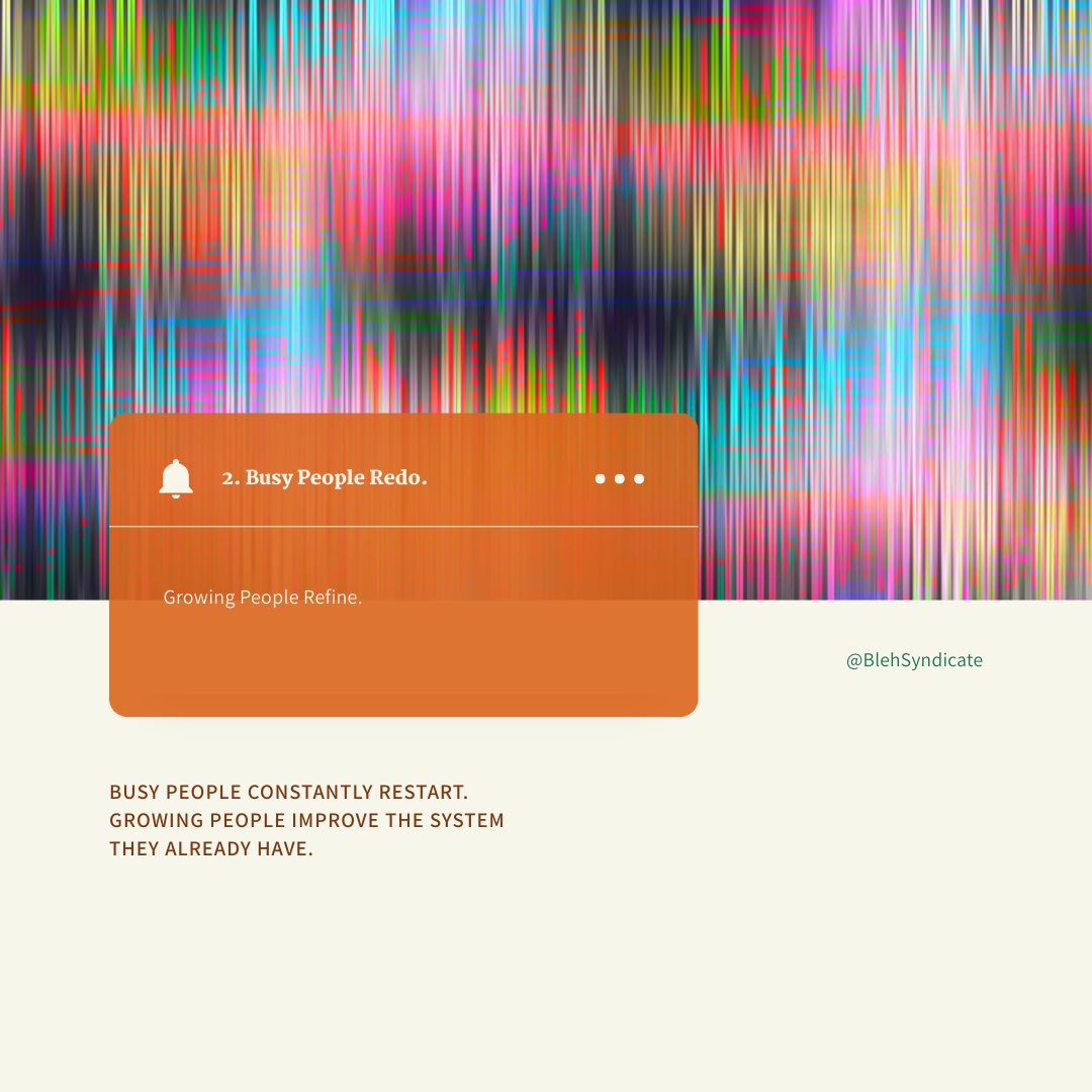 BlehSyndicate's tweet image. Busy people work harder. Growing people work smarter.
The difference isn’t the hours — it’s the priorities.

You don’t scale by doing more.
You scale by choosing better.
When the work compounds, the growth becomes unavoidable.

🧱 DM “GROWTH”