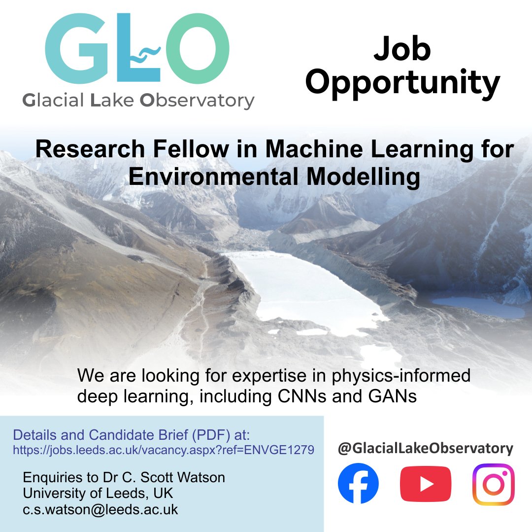 CScottWatson's tweet image. 🚨We’re Hiring: Research Fellow in Machine Learning for Environmental Modelling 🚨

👉Details and Candidate Brief (PDF) at:  jobs.leeds.ac.uk/vacancy.aspx?r…

#MachineLearning #DeepLearning #ClimateScience #ResearchJobs #AcademicJobs #PostdocJobs #ResearchCareers #EnvironmentalScience