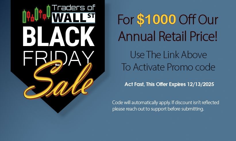 If you've been interested in our Full Access plan but were waiting until our Black Friday/Cyber Monday deals, wait no longer.

tradersofwallst.com/black-friday

Get 25% off on our Annual access now.

Act fast, this offer expires Dec 13th, 2025! $ES_F #daytrader #stocktrading #education