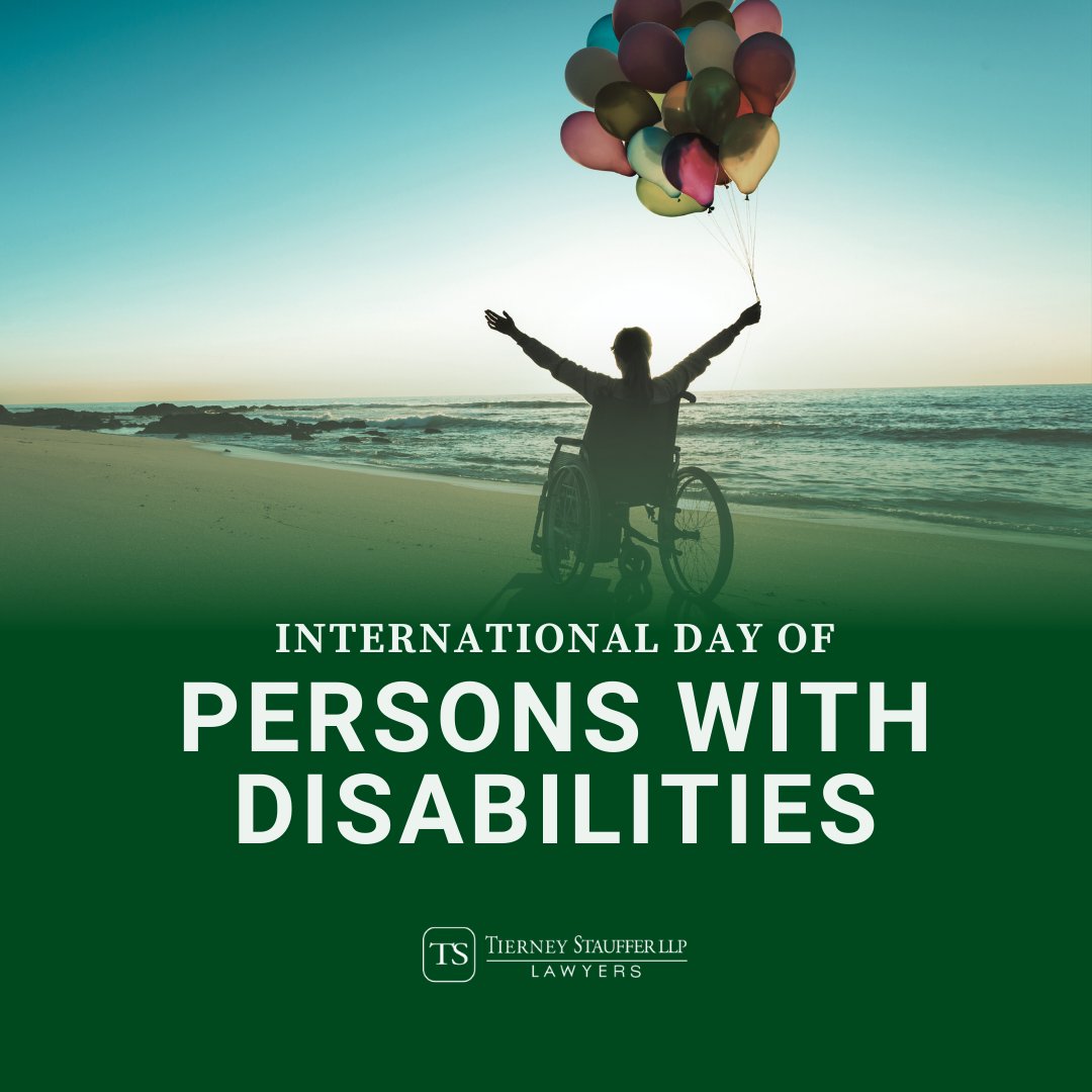 On International Day of Persons with Disabilities, we reaffirm our commitment to inclusion. At Tierney Stauffer LLP, we fight for those affected by negligence. #IDPD #DisabilityRights