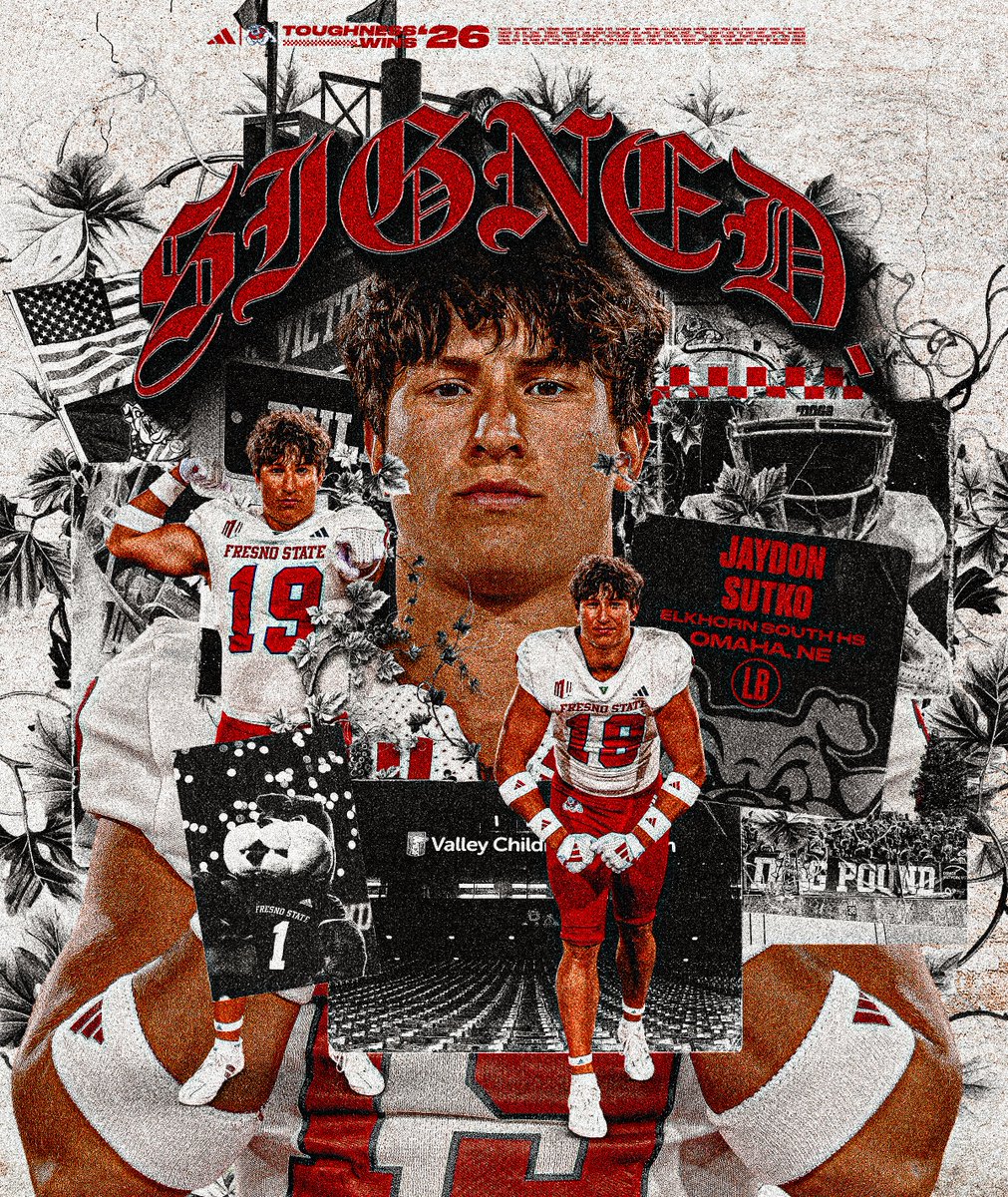 FresnoStateFB's tweet photo. 𝗦𝗜𝗚𝗡𝗘𝗗. 𝗦𝗘𝗔𝗟𝗘𝗗. 𝗗𝗘𝗟𝗜𝗩𝗘𝗥𝗘𝗗.

Welcome to the Bulldog family @JaydonSutko ‼️

#ToughnessWins https://t.co/HAEusKVJUu