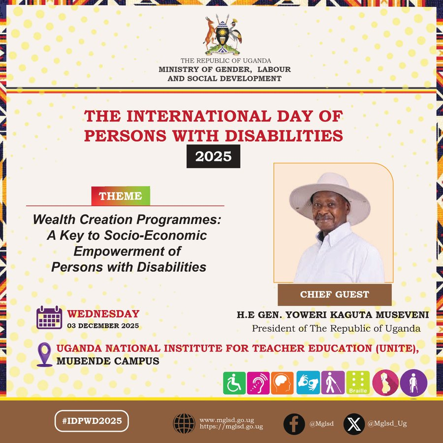 KAPCDAM4's tweet photo. As parents of children with disabilities, we join all Ugandans in celebrating #IDPD2025. This year’s theme, “Wealth Creation Programmes: A Key to Socio-Economic Empowerment of Persons with Disabilities,” inspires us to advocate for inclusion so every child and family can thrive. https://t.co/BpxNgO0p4B