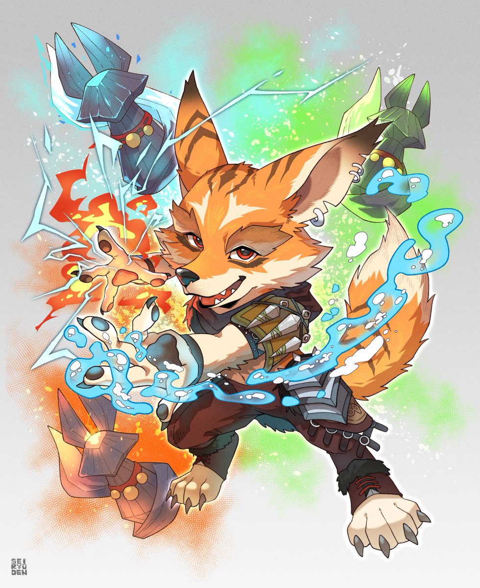 seiryuuden's tweet photo. WoW Vulpera cmsn for Draethon! 🦊⚔️ https://t.co/RvVo5f3Z8Z