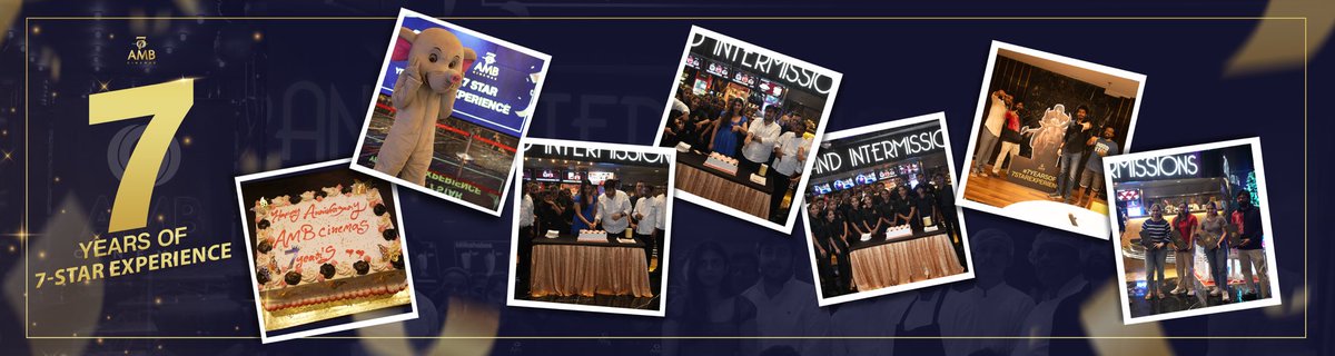 amb_cinemas's tweet photo. 7 years of cinema, sparkle and unforgettable frames π¬
The magic only gets bigger from here β¨
#7yearsof7StarExperience #AMB7thAnniversary #SuperstarExperience #AMBCinemas https://t.co/k5ADRpi06b