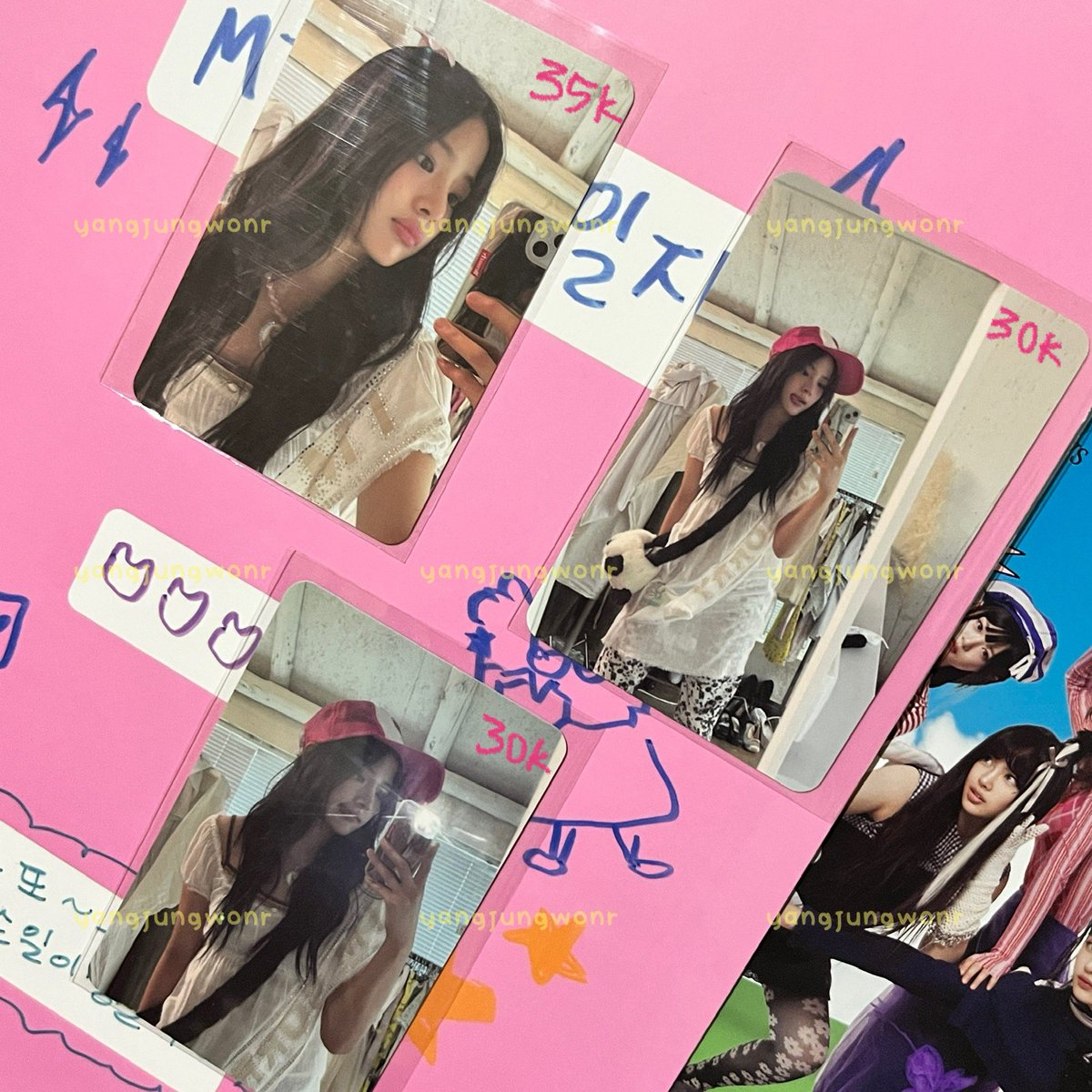 yangjungwonr's tweet image. 𓈒꒪ ♥ wts — want to sell — lfb: 
photocard enhypen &amp;amp; newjeans !!

&amp;gt; sunoo lucky draw dimension dilema
&amp;gt; jungwon odysseus
&amp;gt; minji season greetings 2025 (sg25)

🔗: s.shopee.co.id/60KGGJKFyP
the package will be sent from jawa timur, only available for check-out from 🍊