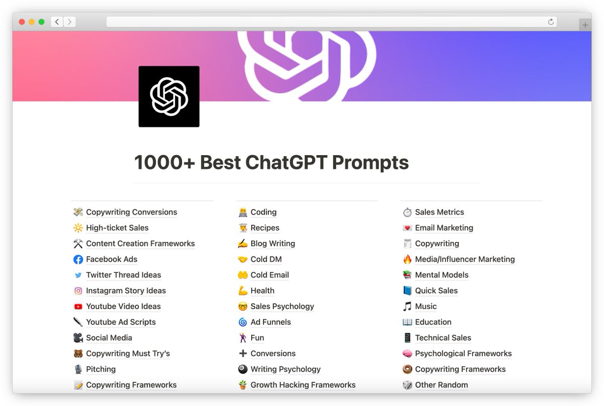 Tec_Fardin's tweet image. ChatGPT can triple productivity.

Over time, we’ve collected 500+ of the Best ChatGPT prompts to enhance your life.

We’re giving it away FREE in the next 24 hours.

Follow, Like, Retweet, Comment 'chat'

&amp;amp; We’ll DM it to you, for free.

(Must be following me to DM)