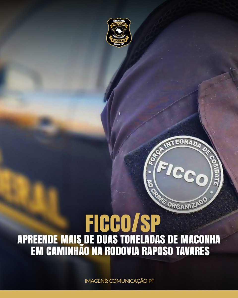 sindpolfsp's tweet photo. A Força Integrada de Combate ao Crime Organizado de São Paulo (FICCO/SP) apreendeu mais de duas toneladas de maconha transportadas em um caminhão abordado na Rodovia Raposo Tavares/SP, na última sexta-feira (28/11).
Saiba mais em: https://t.co/mDOMp3SW6H https://t.co/BlRmu5jHt0