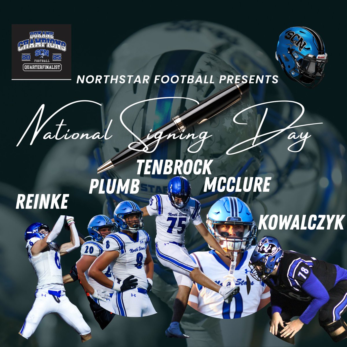 TODAY IS THE DAY!!! CONGRATULATIONS TO OUR 5 <a href="/SCNFBplayers/">St. Charles North Football</a>   SIGNEES 
ALL ARE INVITED TO CELEBRATE 
2:45 PM 
HALL OF FAME LOBBY 
FAMILY &amp; FRIENDS 
NO RSVP 
<a href="/scn4th_Phase/">4th Phase</a> <a href="/Cover4SCN/">Cover4SCN</a>