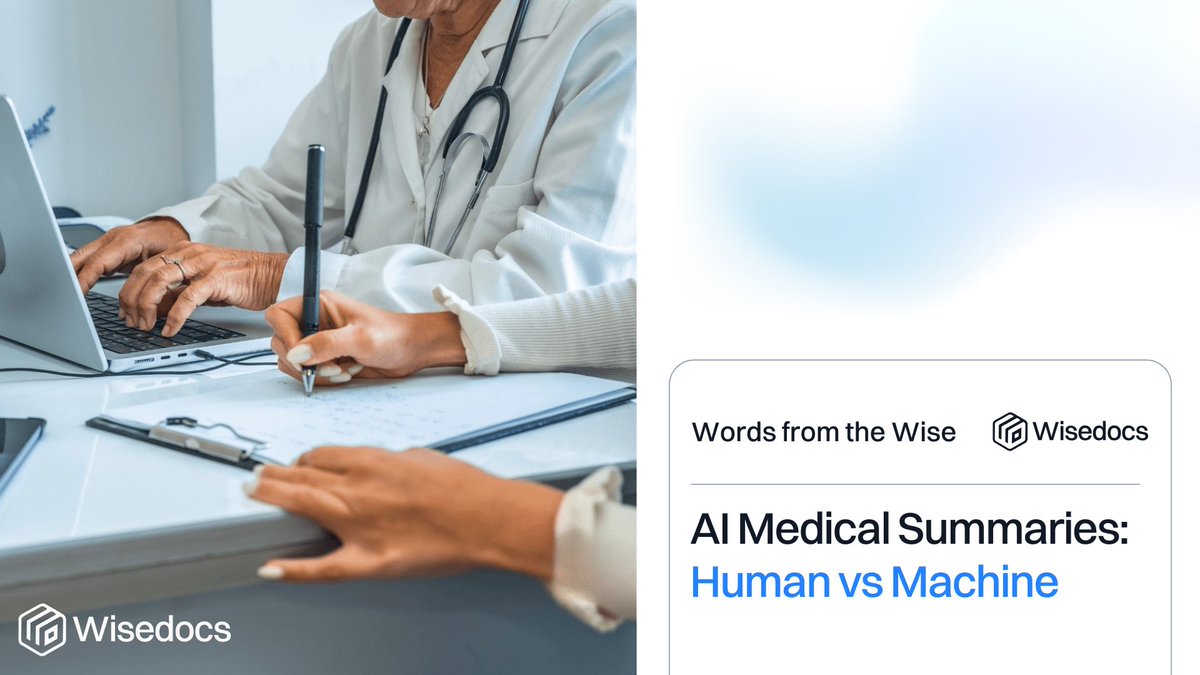 Wisedocsai's tweet image. AI #MedicalSummaries are becoming a bigger part of clinical #Workflows. Our new post breaks down where #AI helps, where it falls short, and why #HumanOversight keeps care safe and trustworthy.

Read more
🔗 hubs.ly/Q03VZMNG0