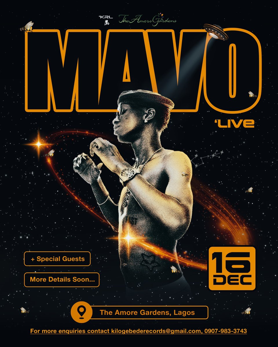 MAVO LIVE IN LAGOS. DEC 16. 🔥