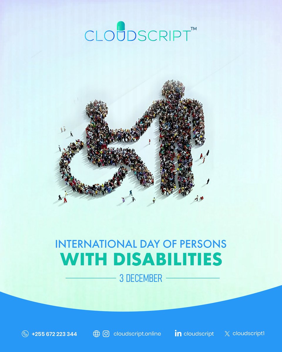 CloudScript1's tweet image. Fostering disability‑inclusive care starts with access. 

Persons with disability deserve an opportunity to thrive, and together we can build a society where healthcare is equitable, empowering, and accessible to all.

#CloudScript #PersonsWithDisabilities #TeleHealth #AfyaBora