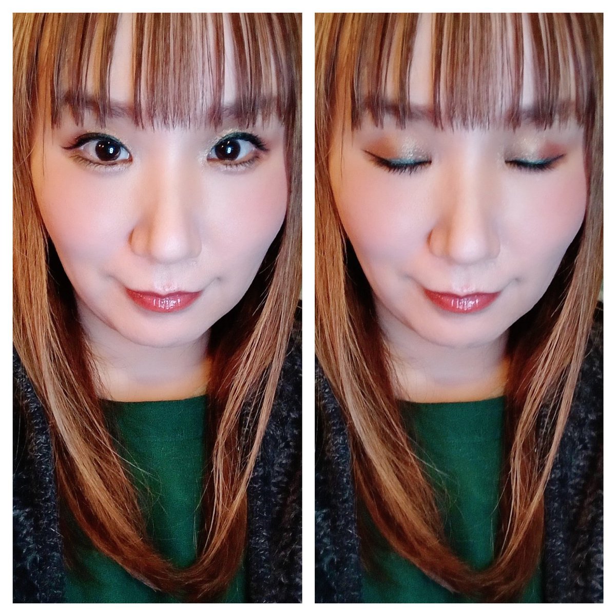 今日は水曜日ですが欠番で23時～翌6時にゴールデン街シャドウの店番しますー！
ご都合あう方はぜひぜひ遊びにおいでくださいませ(^^)

写真は先月してみた秋メイクです。もう12月だし寒いしもう冬だなあと思います。