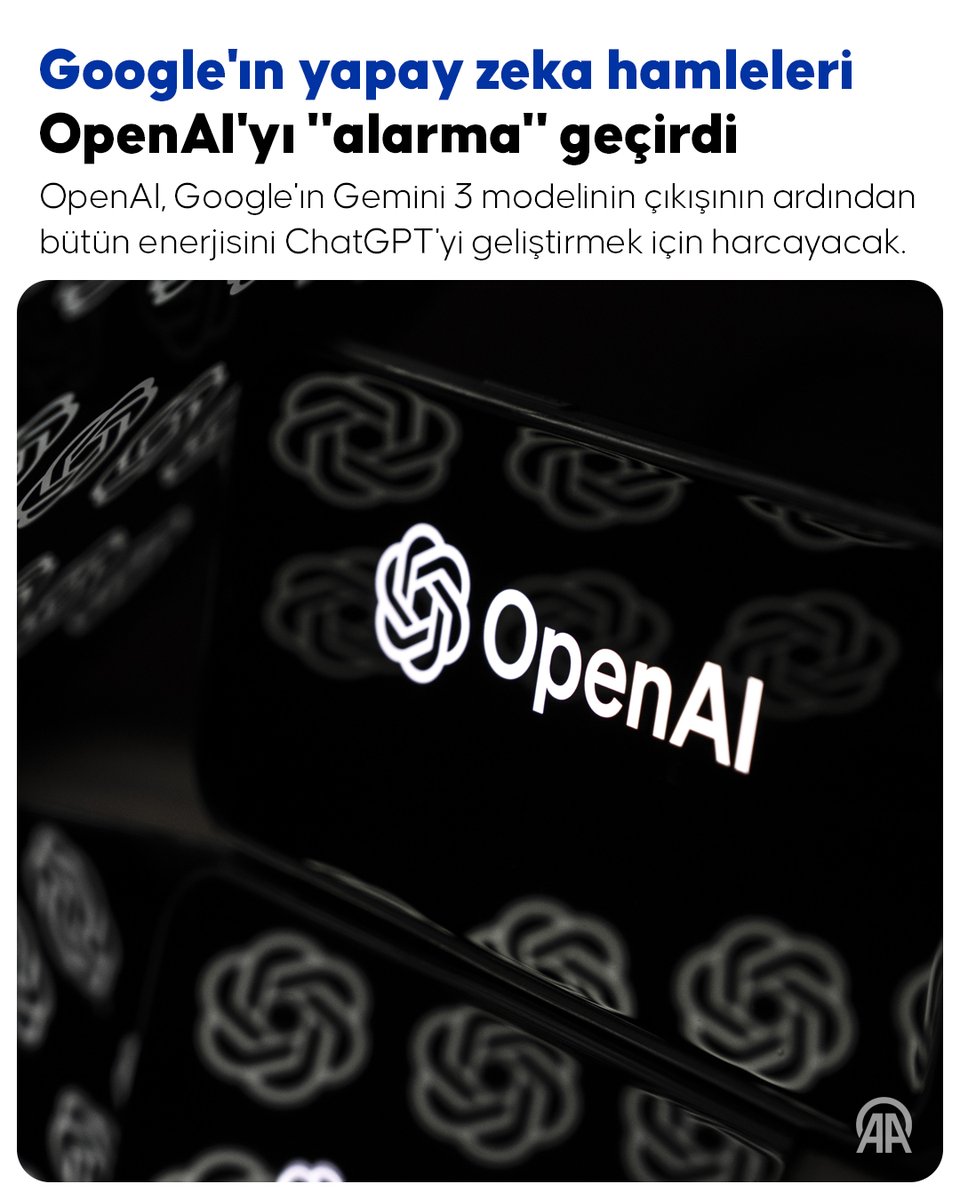 Google’ın Gemini 3 modelini duyurmasıyla OpenAI, ChatGPT’yi güçlendirmek için "kırmızı alarma" geçmeye hazırlanıyor

🤖 Gemini 3’ün bağımsız testlerde ChatGPT’nin önüne geçmesi üzerine OpenAI Üst Yöneticisi Sam Altman, diğer projelerin yavaşlatılması pahasına tüm odağın