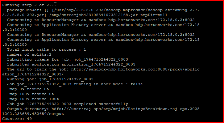 Vaibhav04102004's tweet photo. Finally got my hands dirty with Hadoop MapReduce!๐ฅ
Wrote a Python job to analyze 100K movie ratings -counted ratings per movie and sorted them by popularity.
Insight:
Top movie: #50 (584 ratings) & Bottom: #1460 (1 rating)
Distributed computing is pretty cool!
#MapReduce https://t.co/7MtyGs66YK