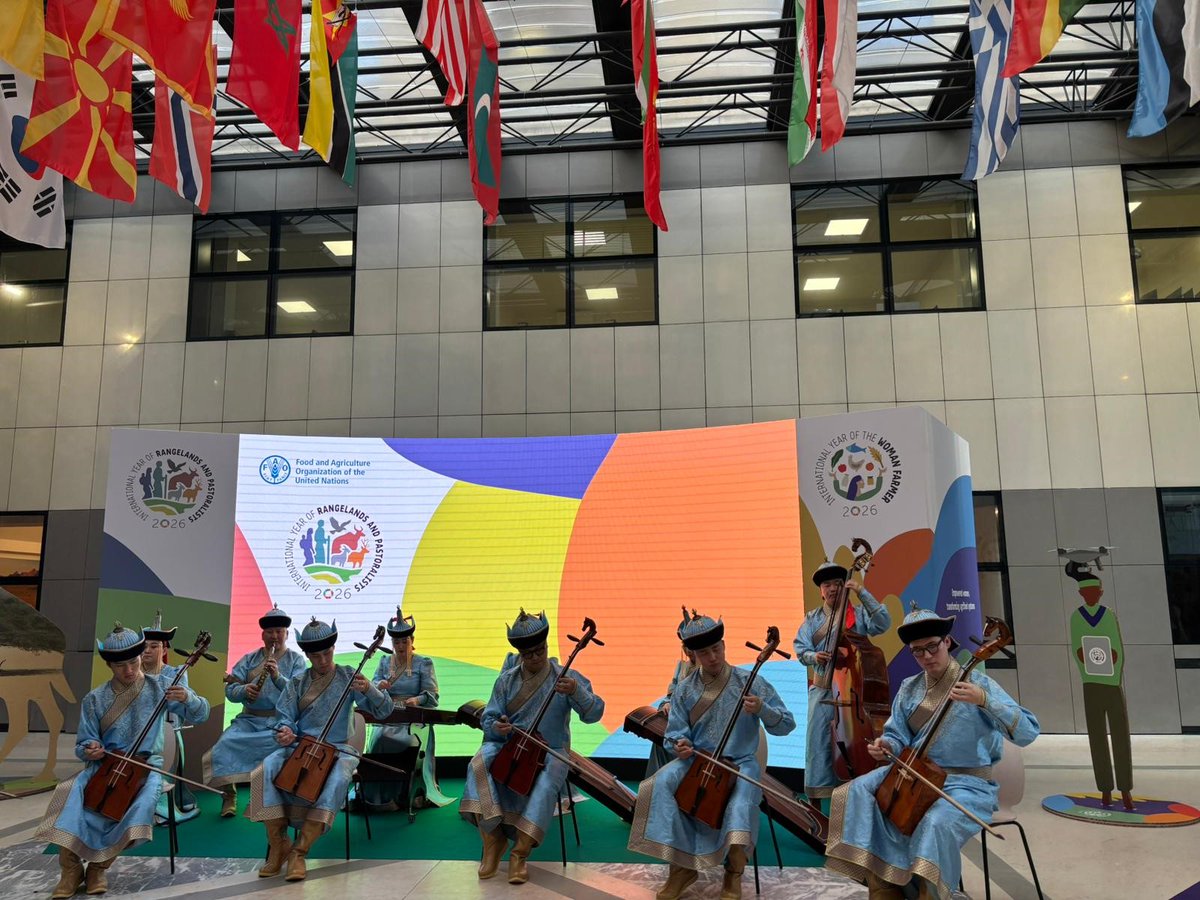 🐑🐃🐄🐐<a href="/FAO/">Food and Agriculture Organization</a> marks the global launch of the International Year of Rangelands and Pastoralists in Rome today.

The NENA IYRP Consortium booth proudly showcases unique products, traditions, and innovations from rangeland and pastoralist communities across our region. #IYRP2026