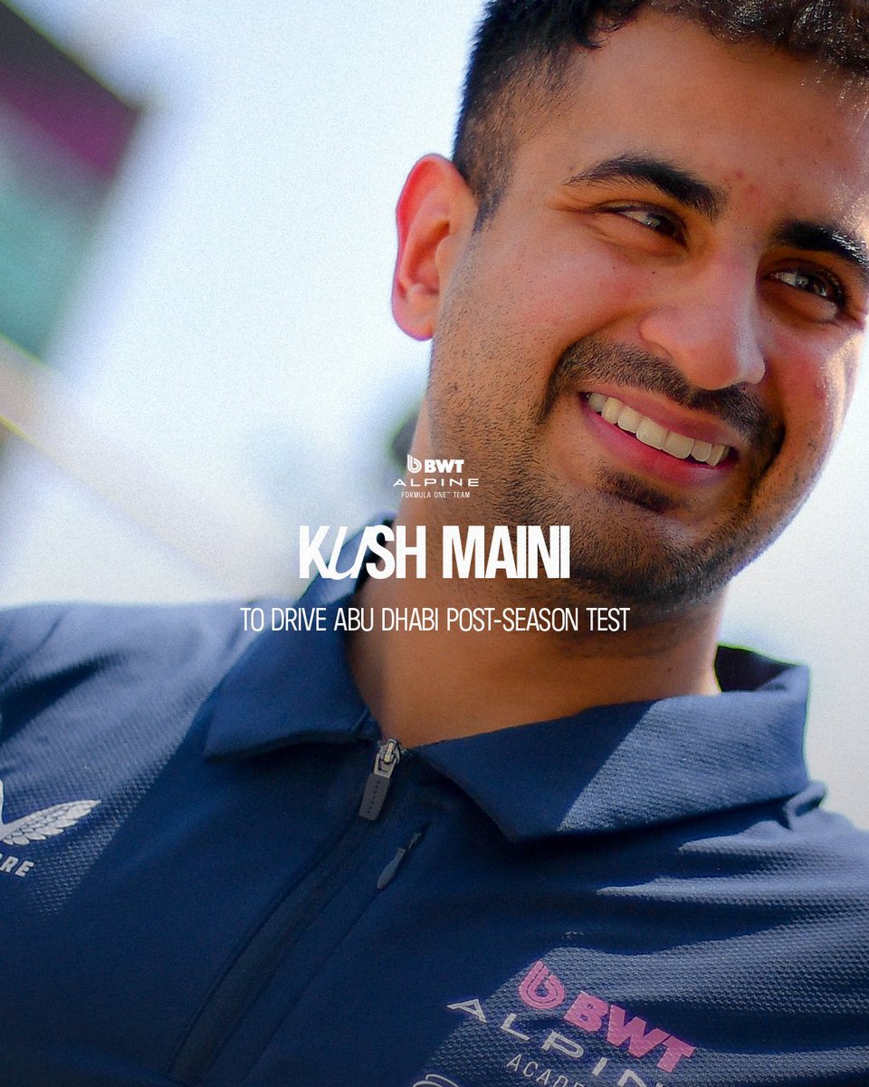 Locking in Kush Maini for our post-season test 🔐

Following his F2 duties, he'll be back behind the wheel of an F1 car 👌