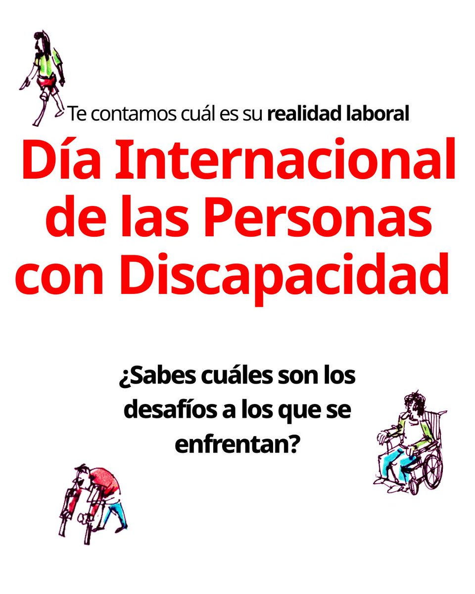 ‼️🫂Hoy es el Día Internacional de las Personas con Discapacidad.

Su realidad laboral sigue marcada por las barreras y la desigualdad.

Estos son los datos que lo demuestran 👇🧵