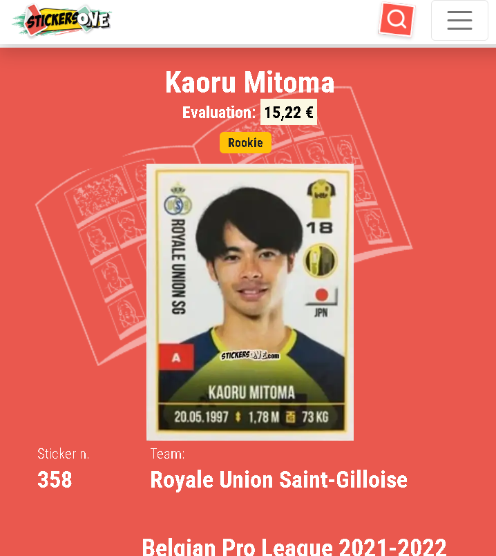 Actually_Soccer's tweet photo. #MITOMA #BELGIANPROLEAGUE #ROOKIESTICKER #ROOKIE #FIGURINEPANINI https://t.co/f9UgbnnWUC @STICKERSONE_COM https://t.co/m2KrY2MSSD