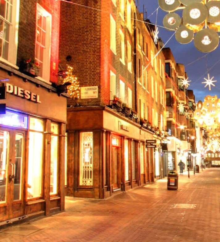 Knowledgepoint's tweet image. Then &amp;amp; Now: Carnaby Street, 1960s  
Then the center of &quot;Swinging London&quot; cultural movement, trendy boutiques and music. A global symbol of mod culture. Visited by the Beatles and Stones. It became one of the earliest streets to be a paved zone, now just a former memory.