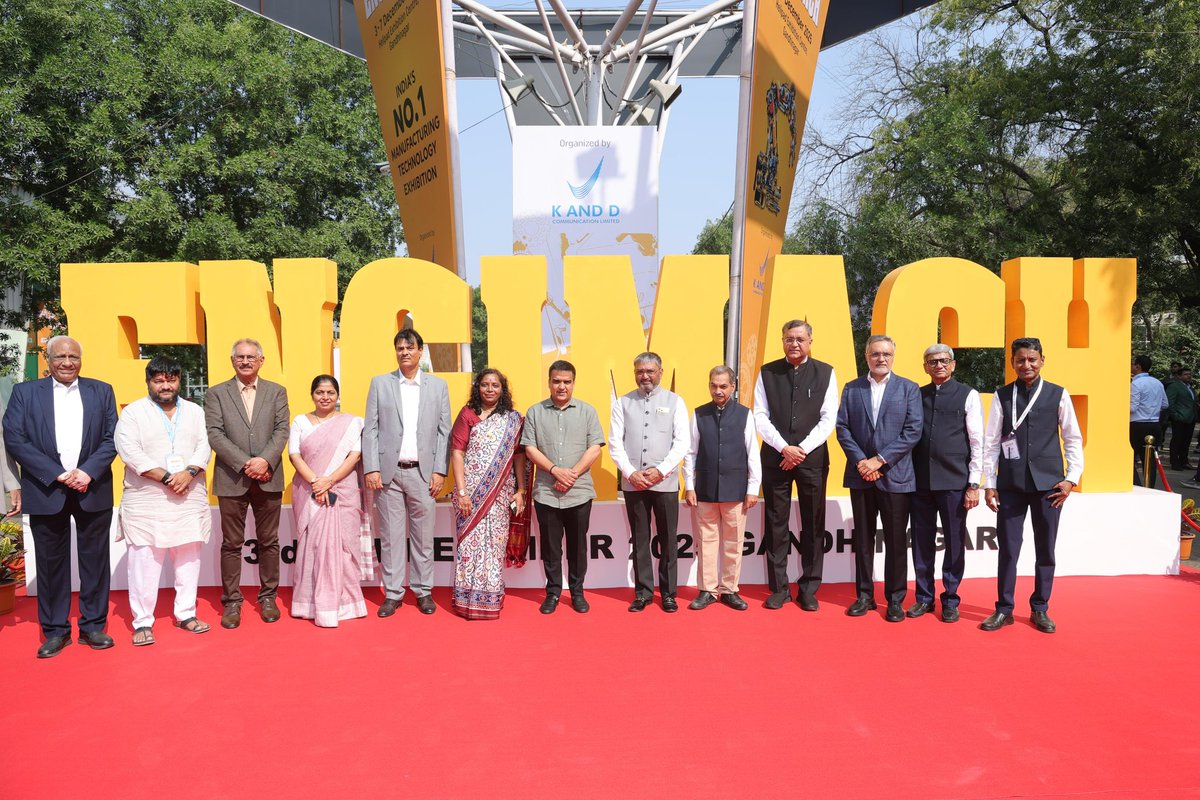 sanghaviharsh's tweet photo. Inaugurated the 17th ENGIMACH 2025 at the Helipad Exhibition Centre, Gandhinagar.
This premier platform continues to showcase India’s growing strength in engineering, manufacturing, tools, castings, and industrial innovation.

Such exhibitions not only highlight technological advancement but also strengthen Gujarat’s position as a hub of world-class industrial excellence.

Wishing the organisers, exhibitors, and participants a highly successful and impactful edition of ENGIMACH 2025.