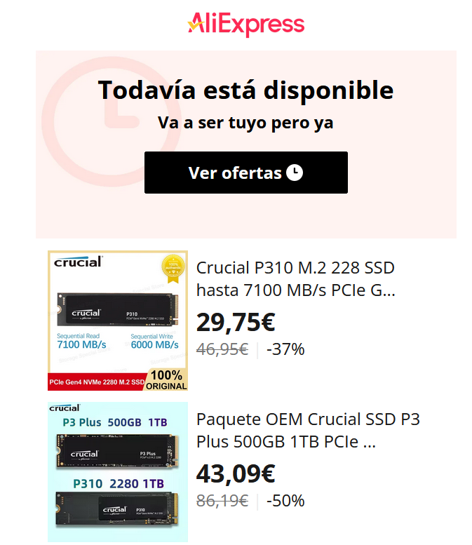 dmanweb's tweet photo. Un poco mas que harto que @AliExpressES me mande ofertas de productos a un precio que luego cuando entras a verlo a la pagina, no tiene nada que ver, esto se puede considerar publicidad engañosa @consumidores o incluso fraude o intento de estafa? https://t.co/B968Jwb6gs