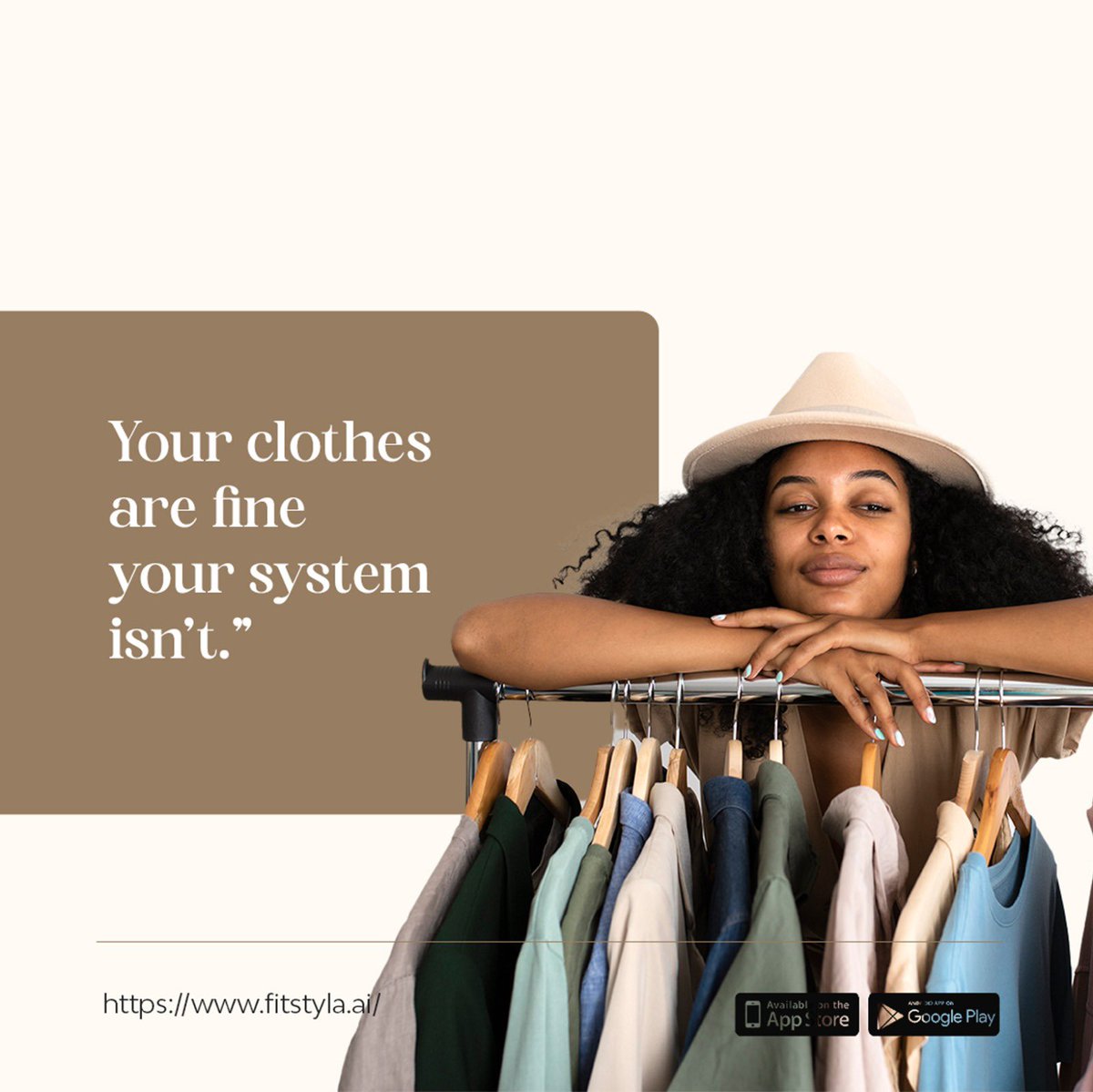 FitStyla's tweet image. Styla AI shows you what you own and helps you plan smarter outfits.

Meet your AI style assistant. 

#StylaAI #DigitalWardrobe #AIStyleAssistant #OutfitPlanner #SmartCloset #StyleTech #WardrobeOrganization