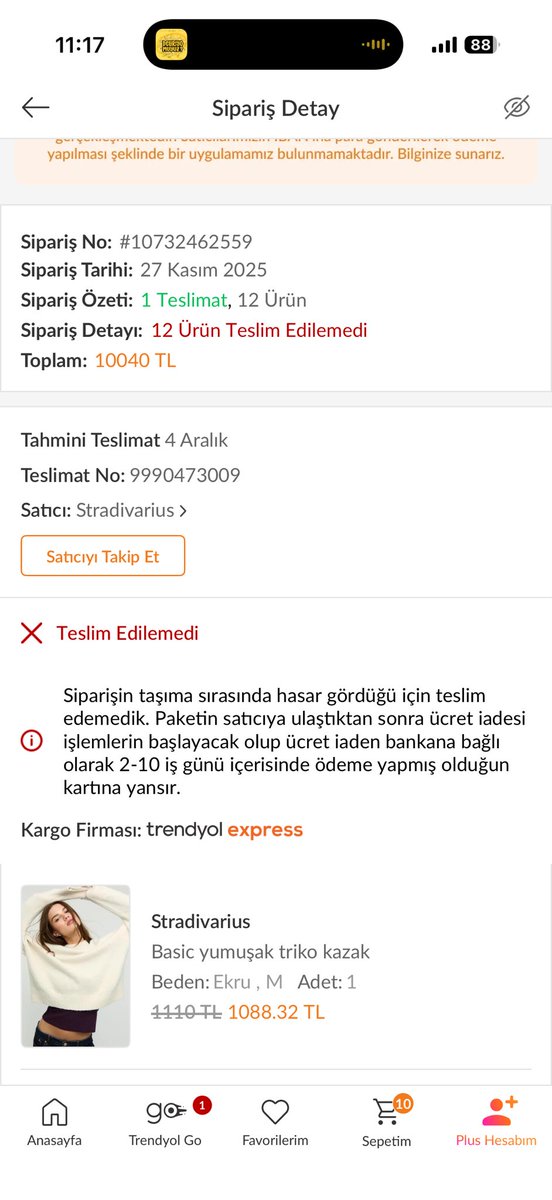 ftmtksn1's tweet photo. İndirimli ürün satmak istemiyorsanız indirim yapmayın ve müşterilerinizi mağdur etmeyin @Trendyol @TrendyolDestek https://t.co/3gmzUcOxEF