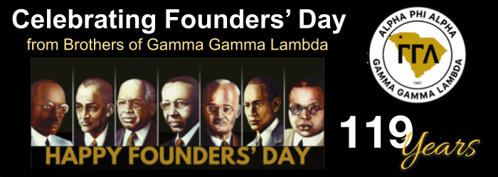 GGLAlpha's tweet photo. GGL proudly celebrates Alpha Phi Alpha's founding on December 4th, 119 years ago - Holding the light in Upstate SC. https://t.co/M5PpXwJPKQ