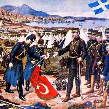 koutsabaki's tweet photo. Δύο εικόνες που τα λένε όλα. Η Ελλάδα το 1912, ήταν μία χρεοκοπημένη (από το 1893) χώρα 2,5 εκατομμυρίων ψυχών που τα έβαλε με μια αυτοκρατορία και νίκησε. Η σημερινή "ισχυρή" Ελλάδα των ραφάλ και των μπελαρά σκύβει το κεφάλι!!! https://t.co/Ksdkx6fAJO