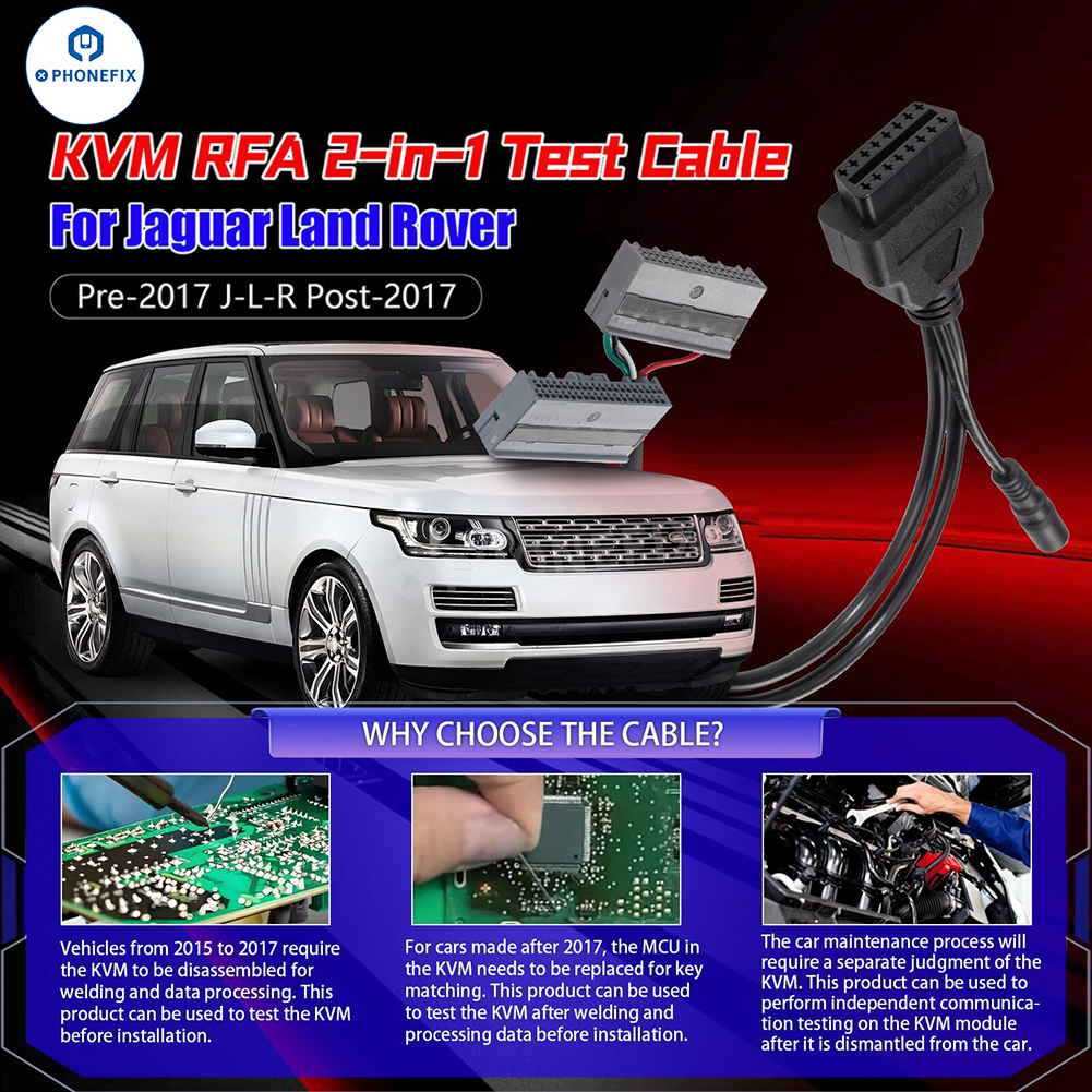 vipprogrammer_'s tweet image. GODIAG Jaguar Land Rove KVM RFA 2-in-1 communication test cable used for diagnostic testing of KVM RFA module communication connection.

#carrepair #carcable #automotive #carparts #adapter #ecufixtool #autoprogrammer #ecurepair