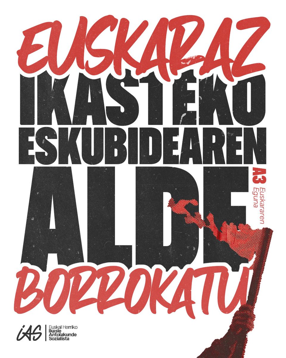 IASozialista's tweet photo. Abenduak 3 | Euskararen Eguna

Euskaraz ikasteko eskubidearen alde borrokatu! https://t.co/26JPbXkVfQ