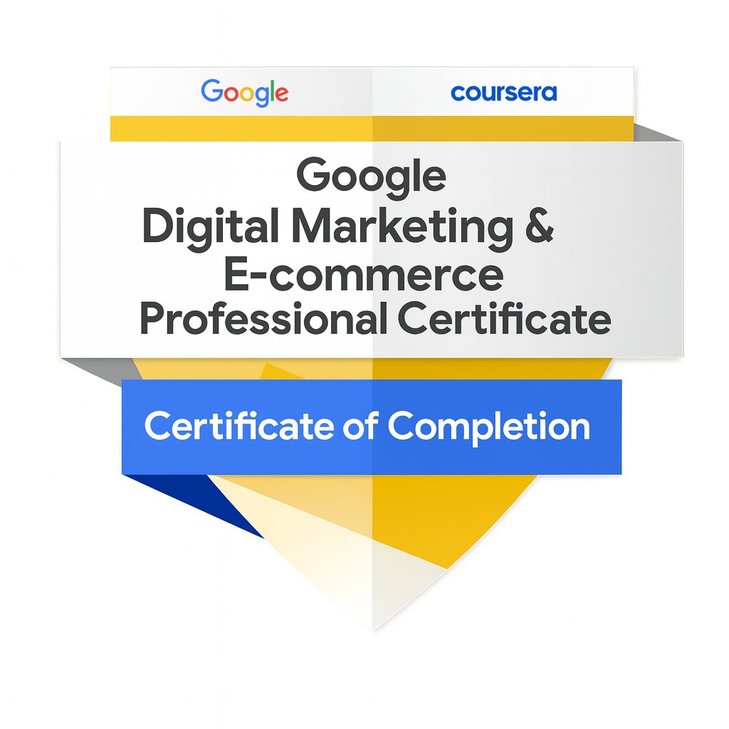 ayodiranmi's tweet photo. I’m happy to share that I’ve obtained a new certification: Google Digital Marketing &amp; E-commerce from Google!

#Coursera #DigitalMarketing #DigitalMarketer #SocialMediaMarketing #SocialMediaManager #Ecommerce #DigitalMarketingandEcommerce #GrowwithGoogle https://t.co/Ila9AR0I9j
