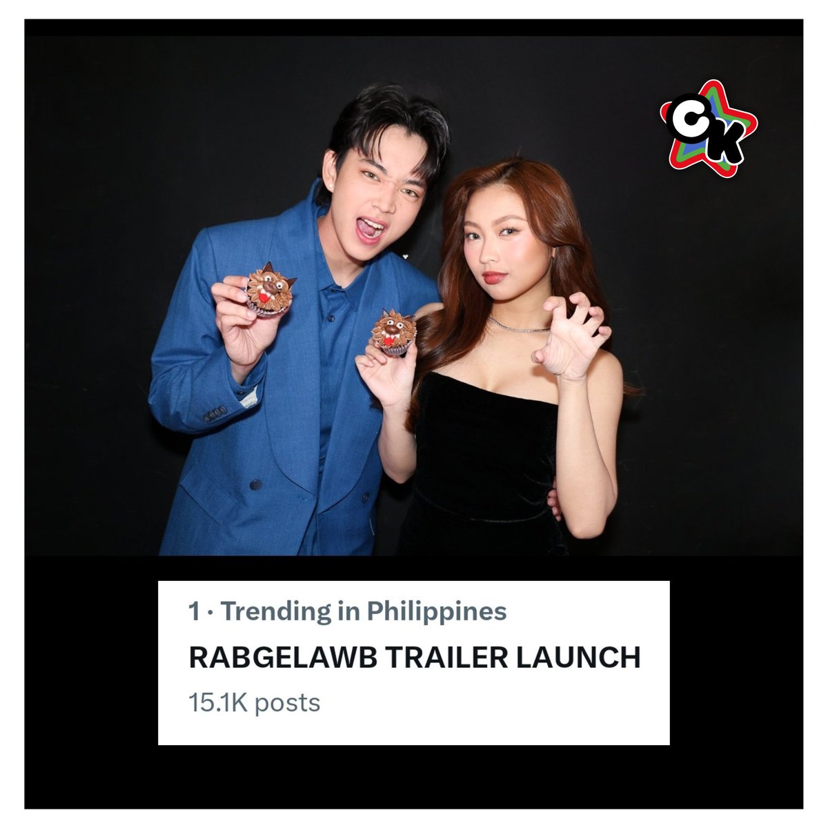 As of 5:35PM today, number 1 top trending sa X/Twitter Philippines ang 'RABGELAWB TRAILER LAUNCH' kaugnay ng trailer launch ng #AWerewolfBoyPH!

Mukhang excited na talaga ang #RabGel fans para sa pelikula!