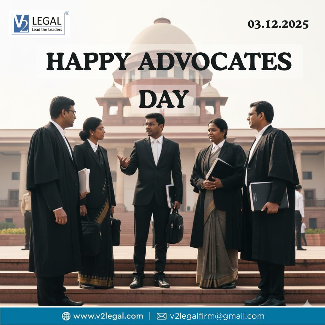 V2Legal's tweet photo. 🎉 Happy Advocates Day! ⚖️

#AdvocatesDay #V2Legal #LegalFraternity #JusticeForAll #LawyersOfIndia #ProudAdvocate #LegalProfession #LawAndJustice https://t.co/s23jdbKmmC