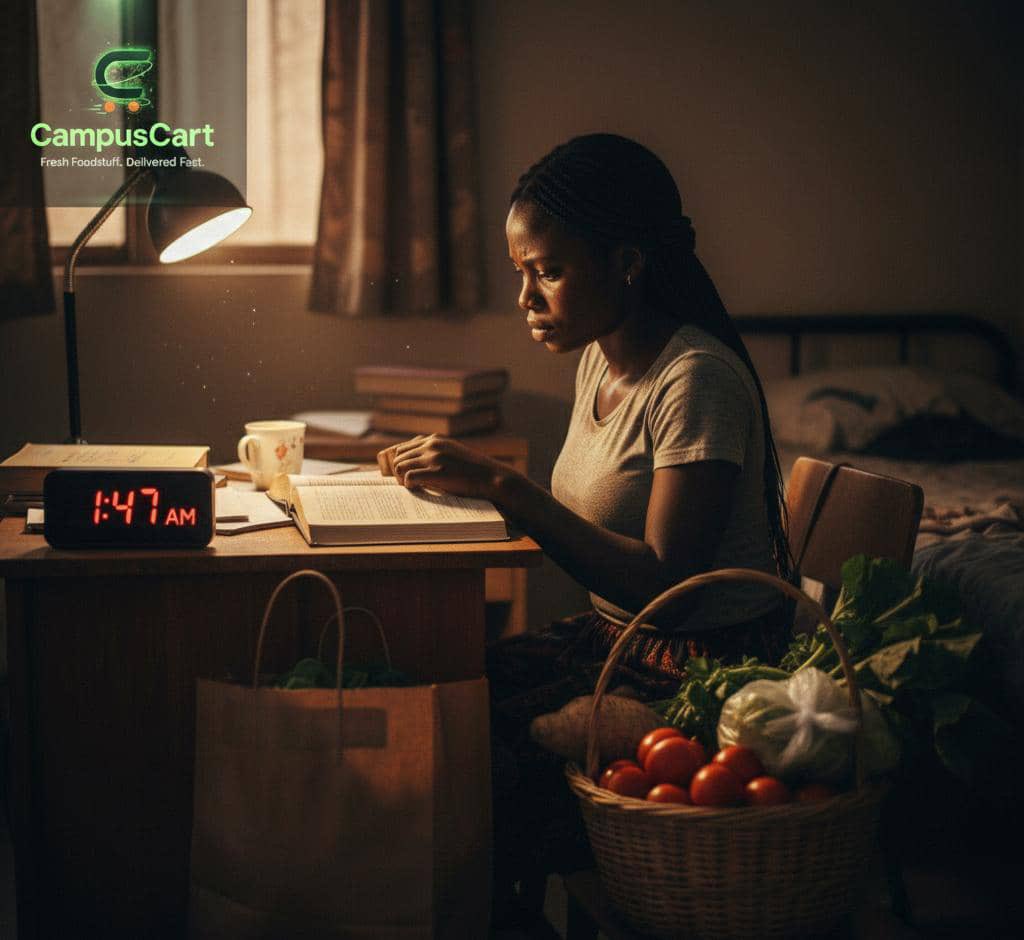 CampusCartHq's tweet photo. Meet Ada — 200L, UNN.
Between classes, assignments, and survival, she barely had time to breathe
Most days ended in the market, not in her books
Weekends too

A friend told her about CampusCart
Now her foodstuff comes to her doorstep.
Her time? Back.
Mind? Clear.
Grades? Rising. https://t.co/XmkR2O1edd