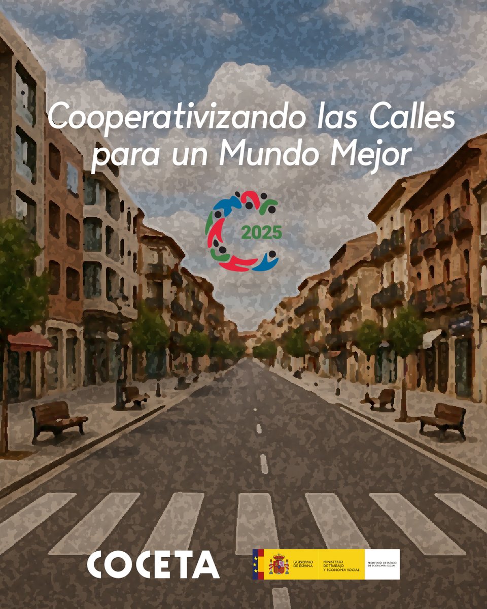 Coopsdetrabajo's tweet photo. ✨ Desde #COCETA celebramos el #AñoInternacionalDeLasCooperativas con “Cooperativizando las calles para un mundo mejor”, una intervención artística abierta que transformará el espacio público en un lugar de encuentro, creación colectiva y descubrimiento del cooperativismo. https://t.co/CL4KJxOzVs