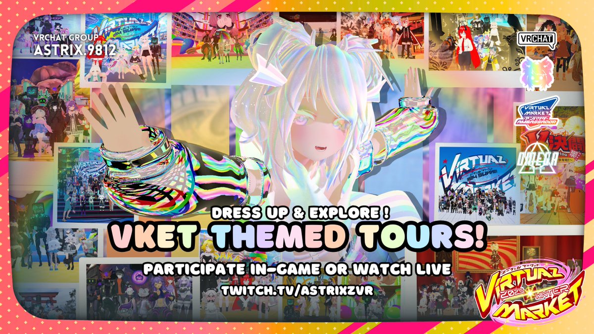 🌈 #Vket Winter 2025 - Fashion Tours !🌈
We're back again, styling up to explore the wonders of the winter season! Celebrate virtual fashion once again this upcoming Vket!

With Omega by AstrixZ, every moment becomes a fashionable one! 👗

twitch.tv/astrixzvr
#VRChat