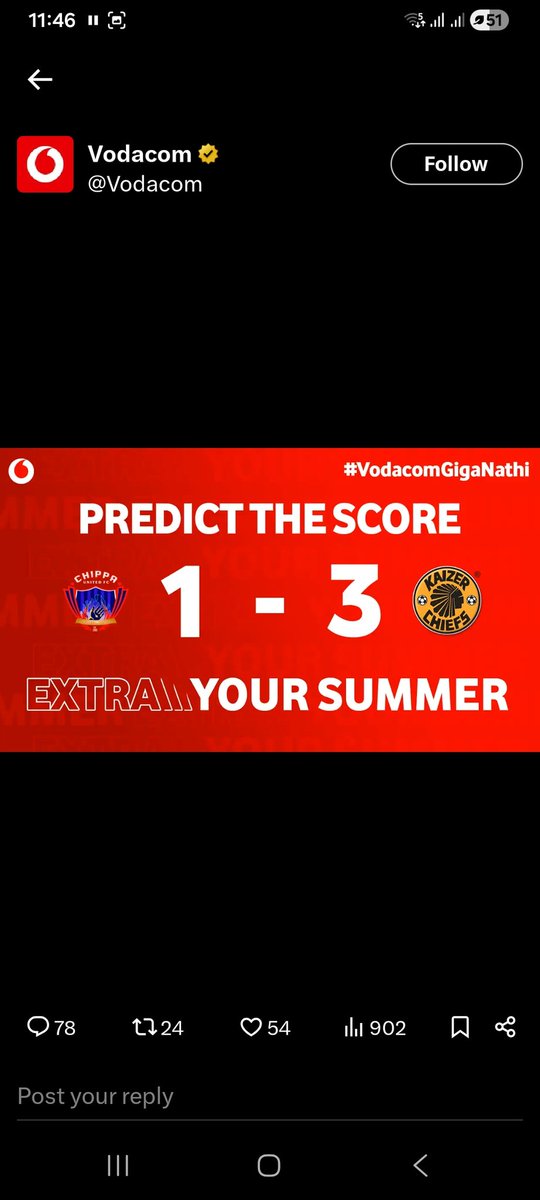 T_Something7's tweet photo. @Vodacom @KaizerChiefs https://t.co/gl4eFHmLfd