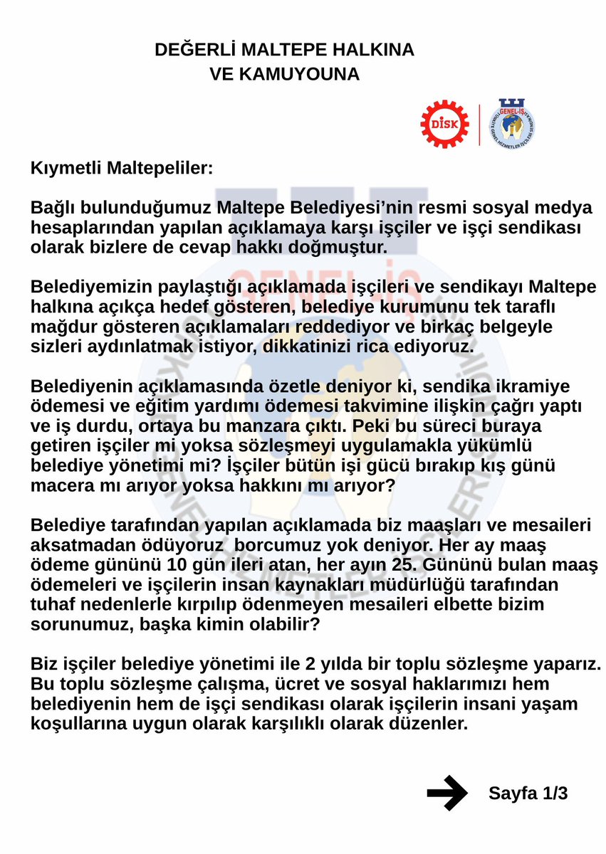 genelis2nolu's tweet photo. Değerli Maltepe Halkına ve Kamuoyuna https://t.co/r8rYw62Khe