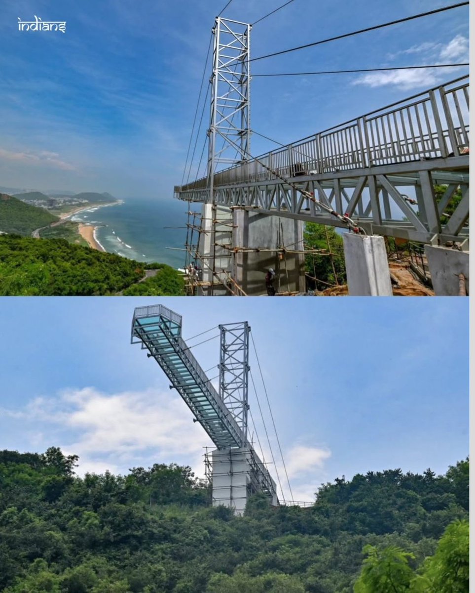 🇮🇳🚨India's longest 55-metre glass bridge was inaugurated on December 1 at Kailasagiri Hills in Visakhapatnam