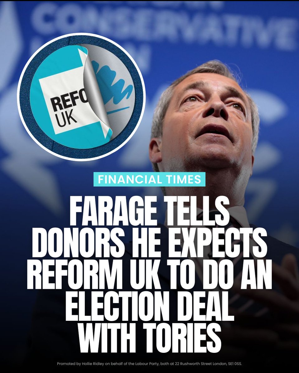 JoStevensLabour's tweet image. Reform claim to be different. But here&apos;s the truth 👇
They’re Tory through and through.