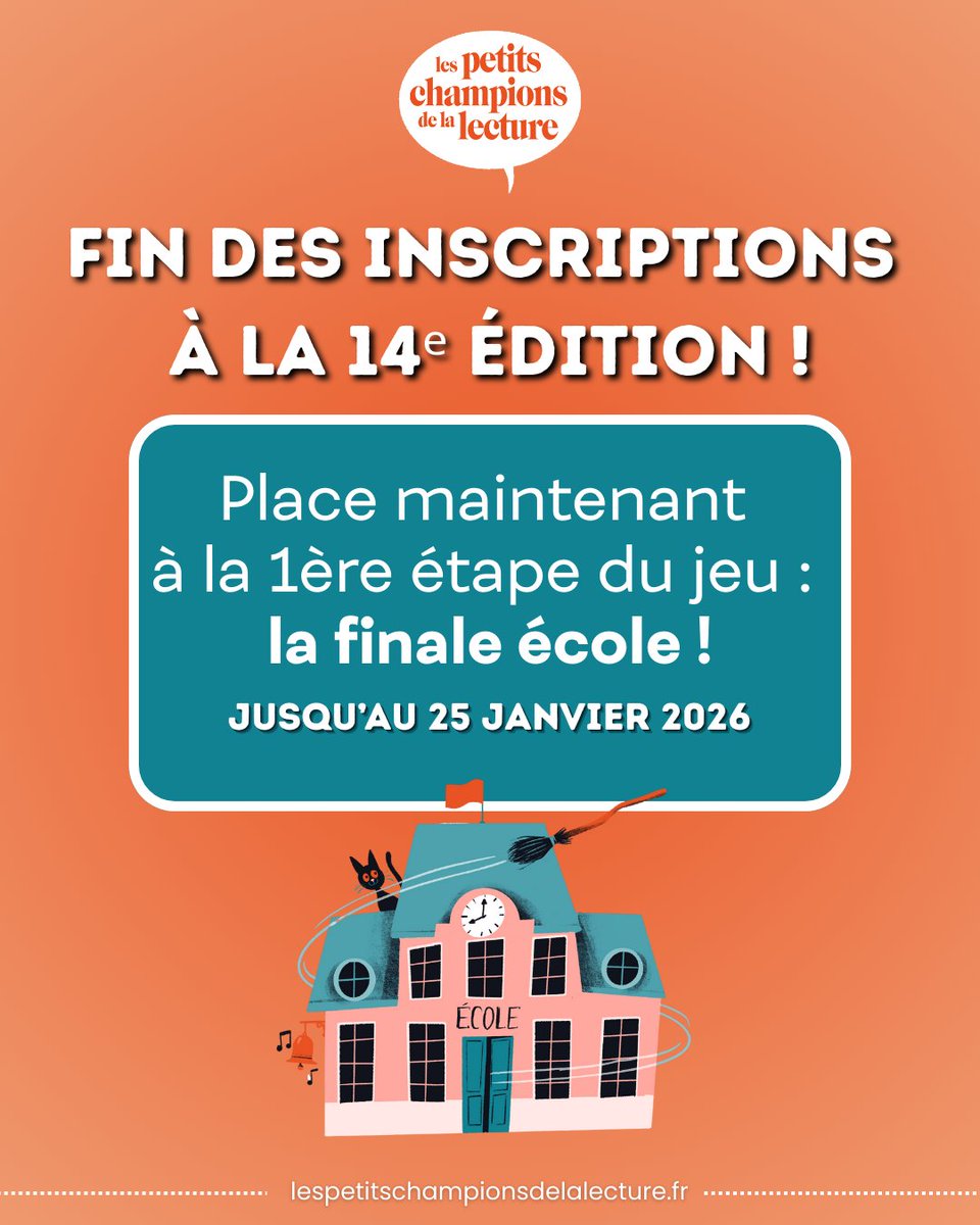 championlecture's tweet image. 📣 Fin des inscriptions !

Hier, mardi 2 décembre, nous avons officiellement clôturé les inscriptions à la 14e édition des Petits champions de la lecture. Merci aux milliers de classes qui se sont inscrites cette année encore ! 🙌✨

#lecture #lire #litteraturejeunesse