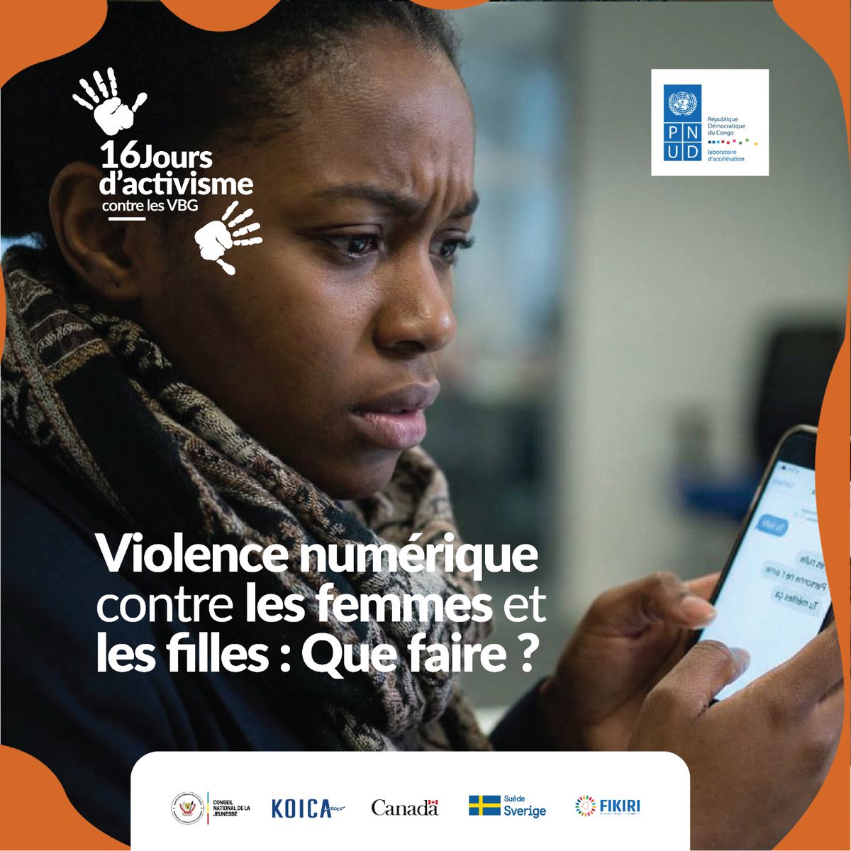 jonathan_semba's tweet image. Violence en ligne blesse : Harcèlement, menace, diffusion non consentie de contenus, etc. 
Pour se protéger :  Bloquer &amp;amp; signaler; Conserver les preuves; Chercher du soutien
📞 0800 123 456
#StopVBG #16Jours #VN @KusinzaSerge ; @MufutaOlivier ; @EpieNoella ; @PNUDRDC ; @CnjRDC